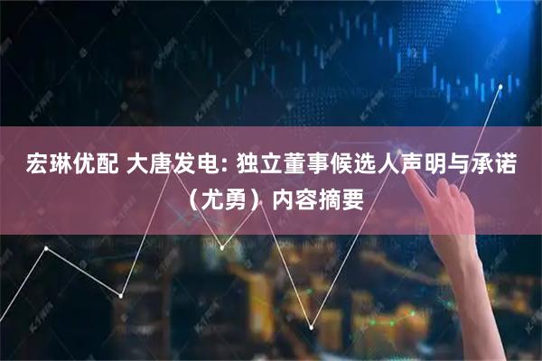 宏琳优配 大唐发电: 独立董事候选人声明与承诺（尤勇）内容摘要